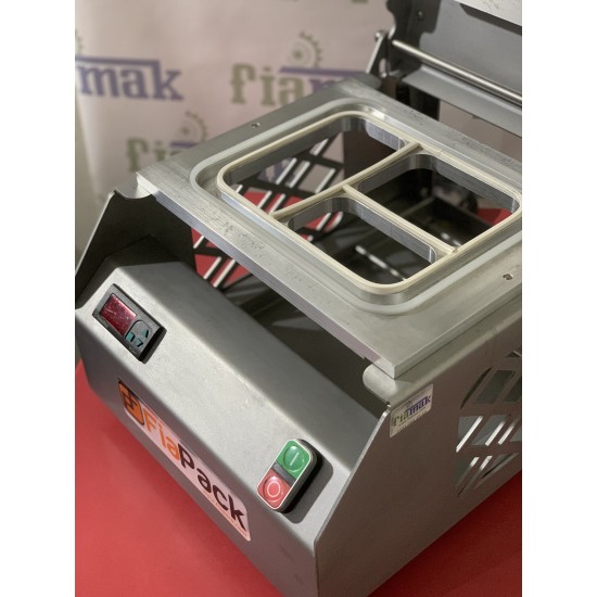 Fiapack Catering Yemek Paketleme Makinesi (3 bölmeli) Tabak Kapatma Makinesi - Kase Kapatma Makinesi