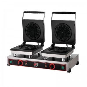 Silverinox Çiftli Çiçek Waffle Makinası