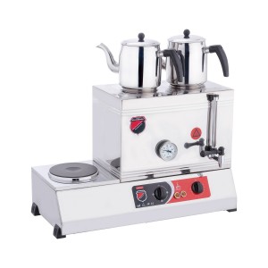 Silverinox Elektrikli 2 Demlikli 30 Litre Çay Kazanı