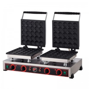 Silverinox Pankek Bubble Makinası Çiftli Kapaklı Yuvarlak