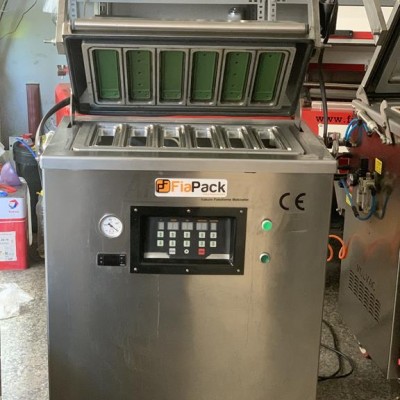 İkinci El Gazlı Tabak Kapatma Makinesi Fiapack Dürüm Paketleme Makinesi Çiğ Köfte Dürüm Kapatma