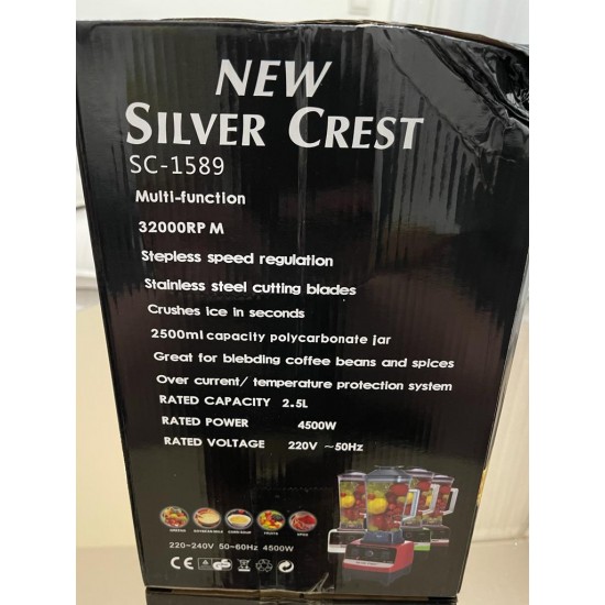 Silver Crest Blender, Cafe Blender, Bar Blender, Buz Kırıcı 4500 Watt
