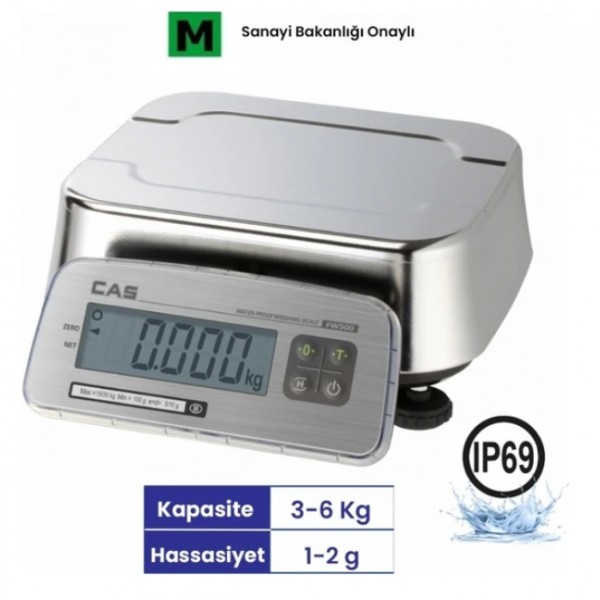 Cas Fw 500c 6 kg. IP69 Tartım Terazisi