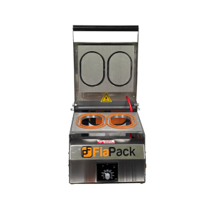 FiaPack Çift Gözlü Oval Tabak Kapatma Makinesi (117x177 mm)