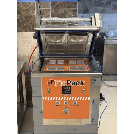 4 Bölmeli Yarı Otomatik Gazlı Yemek Paketleme Makinesi - Yüksek Kapasiteli MAP Sistemi