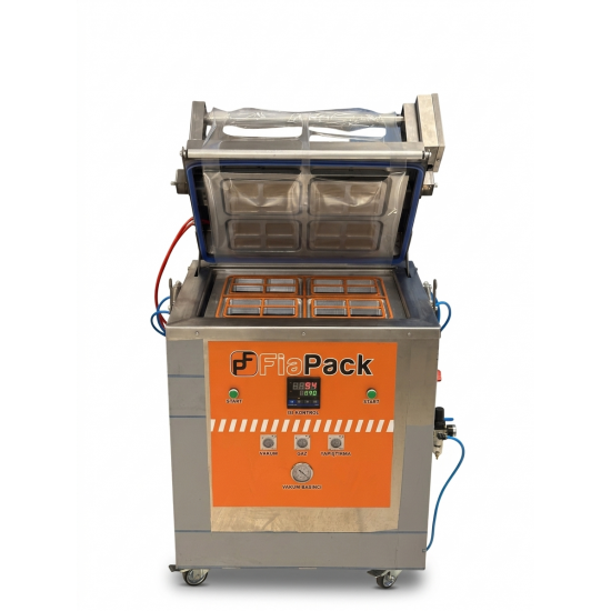 4 Bölmeli Yarı Otomatik Gazlı Yemek Paketleme Makinesi - Yüksek Kapasiteli MAP Sistemi