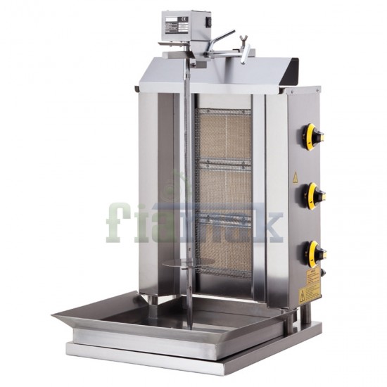 3 Radyanlı Doğalgazlı Üstten Motorlu Döner Ocağı | CE Belgeli Güvenli Çözüm