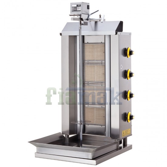 4 Radyanlı Doğalgazlı Üstten Motorlu Döner Ocağı ( CE Belgeli )