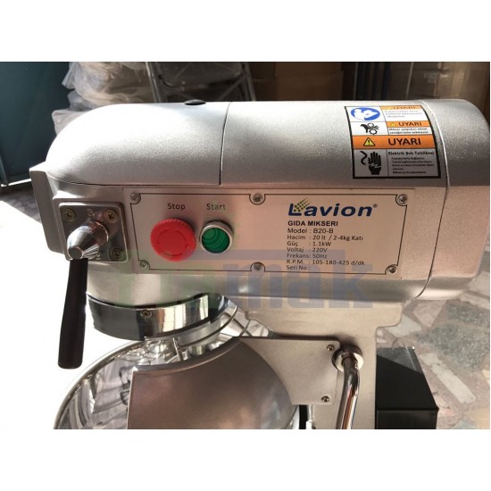 Lavion 20 Litre Profesyonel Planet Mikser (3 Devirli) - B20 | Endüstriyel Mutfaklar İçin