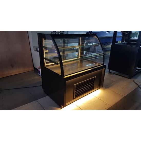 Bombe Camlı Pasta Dolabı 120 cm