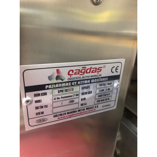 Çağdaş SPM-32: Ağır Hizmet Tipi 32 Numara Endüstriyel Et Kıyma Makinesi