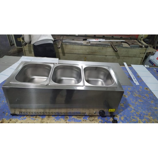 Set Üstü 3'lü Yemek Tezgahı Benmari Isıtıcı Elektrikli