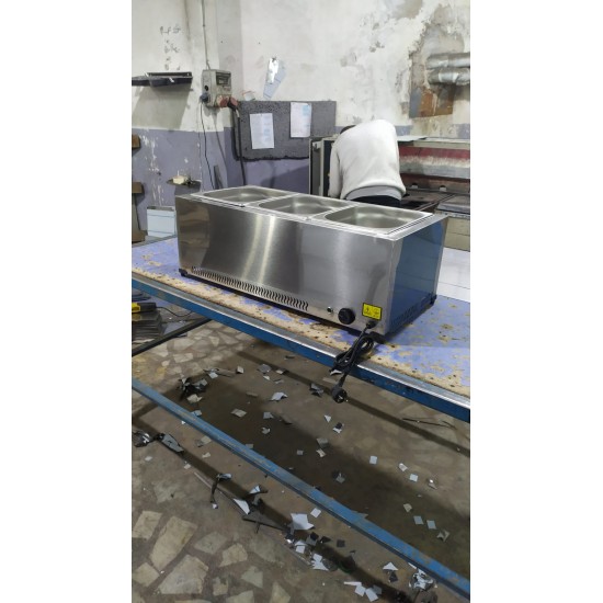 Set Üstü 3'lü Yemek Tezgahı Benmari Isıtıcı Elektrikli