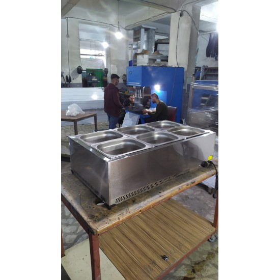 Set Üstü 6'lı Yemek Tezgahı Benmari Isıtıcı