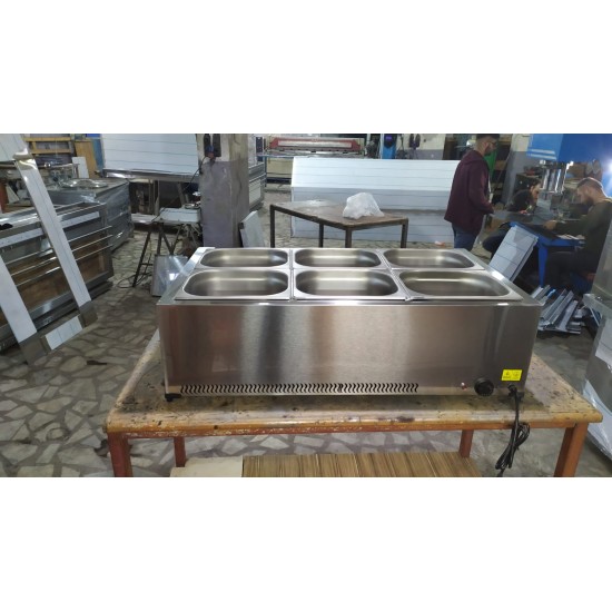 Set Üstü 6'lı Yemek Tezgahı Benmari Isıtıcı