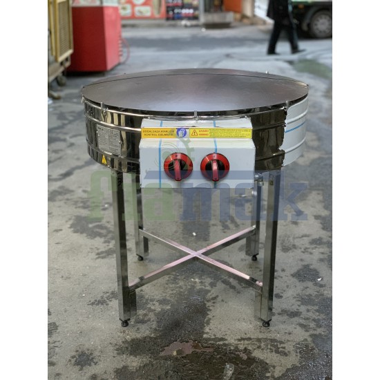 2 Yanışlı CE Belgeli Ayaklı 80 cm Gözleme Ocağı