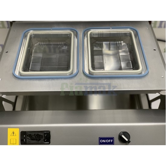 Çift'li Kase Kapatma Makinesi - 190x144mm Tabak Kapatma Makinesi - Çift'li Tabak Kapama Makinesi