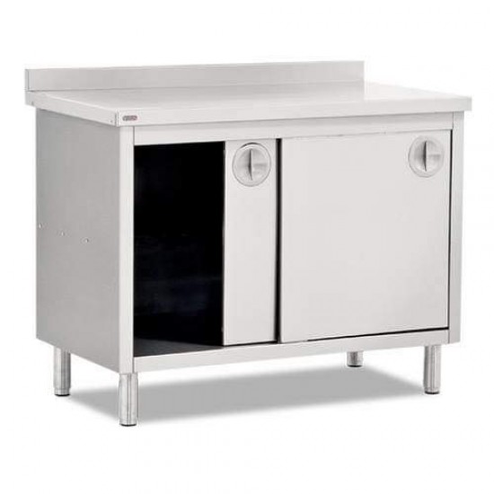 Kapalı Sürgü Kapılı Paslanmaz Çelik Çalışma Tezgahı | Fiamak