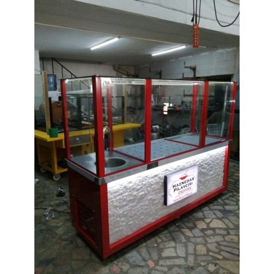 Pilav Ayran Tezgahı Kırmızı Model