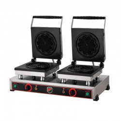 Silverinox Çiftli Çiçek Waffle Makinası