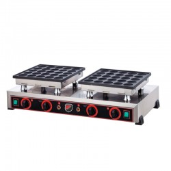 Silverinox Pankek Bubble Makinası Çiftli Kapaksız Yuvarlak