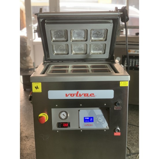İkinci El 2 Kalıplı Gazlı Tabak Kapatma Makinesi VOLVAC 110x110 mm ve 190x144 mm
