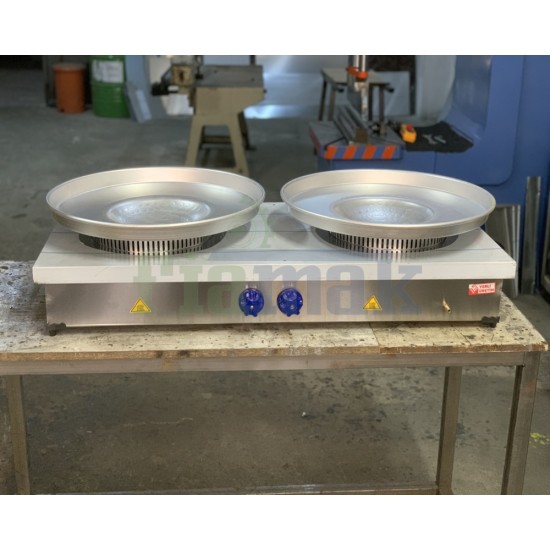 Paslanmaz Çiftli Tantuni Ocağı 50x110 cm | Yüksek Kapasiteli Et ve Tavuk Tantuni Hazırlığı