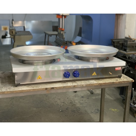 Paslanmaz Çiftli Tantuni Ocağı 50x110 cm | Yüksek Kapasiteli Et ve Tavuk Tantuni Hazırlığı