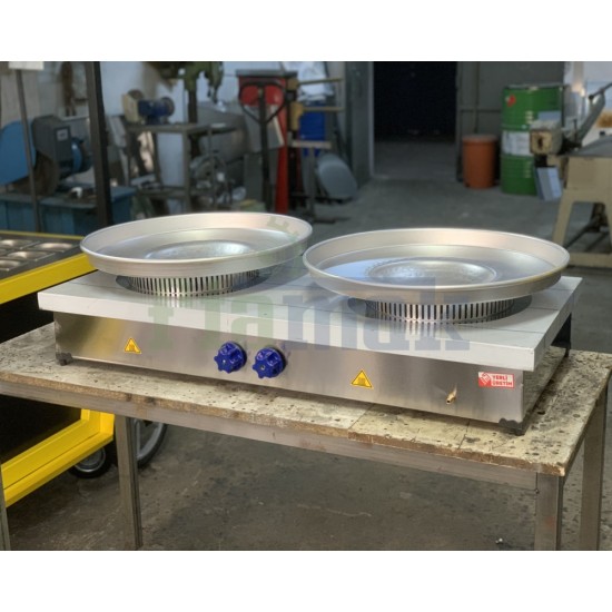 Paslanmaz Çiftli Tantuni Ocağı 50x110 cm | Yüksek Kapasiteli Et ve Tavuk Tantuni Hazırlığı