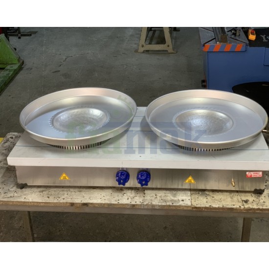 Paslanmaz Çiftli Tantuni Ocağı 50x110 cm | Yüksek Kapasiteli Et ve Tavuk Tantuni Hazırlığı
