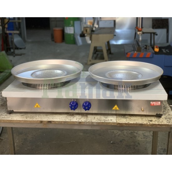 Paslanmaz Çiftli Tantuni Ocağı 50x110 cm | Yüksek Kapasiteli Et ve Tavuk Tantuni Hazırlığı