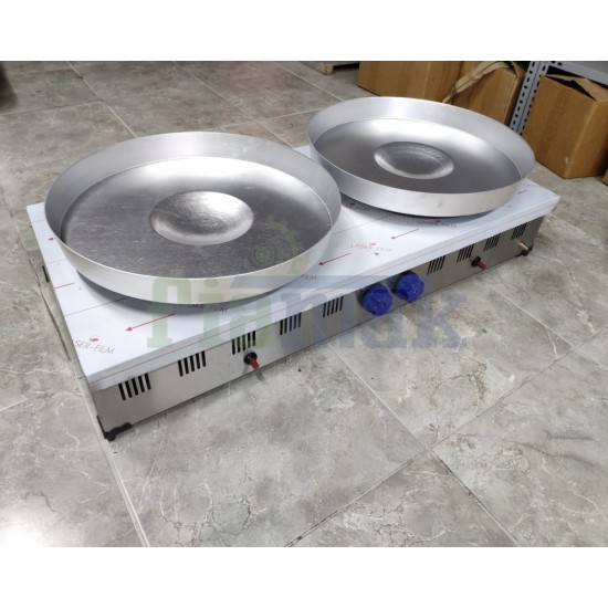 Paslanmaz Çiftli Tantuni Ocağı 60x120 cm | Mega Kapasiteli Et ve Tavuk Tantuni Hazırlığı