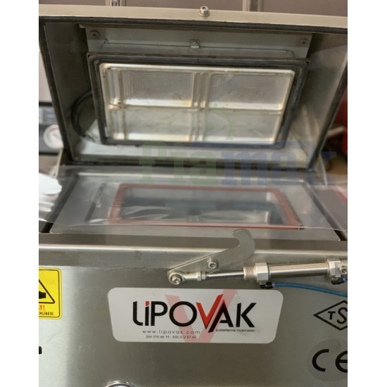 Lipovak Gazlı Vakumlu Tabak Kapatma Makinesi ikinci el 5 Kalıpla Beraber
