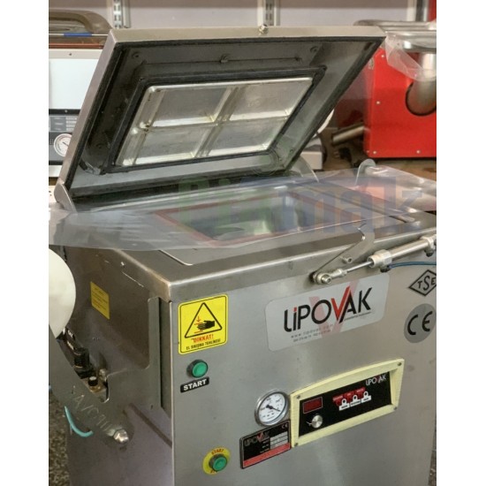 Lipovak Gazlı Vakumlu Tabak Kapatma Makinesi ikinci el 5 Kalıpla Beraber