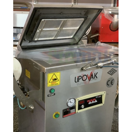 Lipovak Gazlı Vakumlu Tabak Kapatma Makinesi ikinci el 5 Kalıpla Beraber