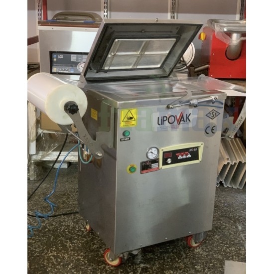 Lipovak Gazlı Vakumlu Tabak Kapatma Makinesi ikinci el 5 Kalıpla Beraber