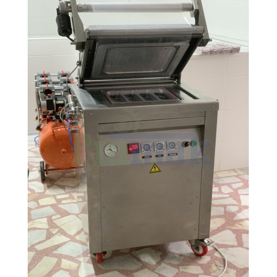 Fiapack Özel Üretim Yarı Otomatik Gazlı Vakumlu Tabak Kase Kapatma Makinesi