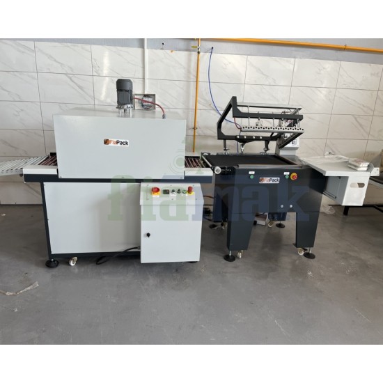 Fiapack Tünelli Shrink Makinesi Pnömatik Kapaklı Shrink Paketleme Makinesi Sıcak Çene Basic