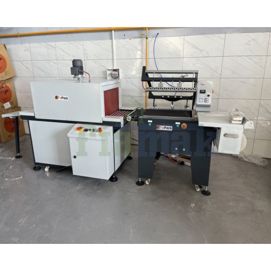 Fiapack Tünelli Shrink Makinesi Pnömatik Kapaklı Shrink Paketleme Makinesi Sıcak Çene Basic