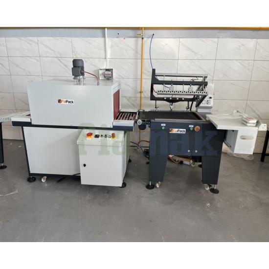 Fiapack Tünelli Shrink Makinesi Pnömatik Kapaklı Shrink Paketleme Makinesi Sıcak Çene Basic
