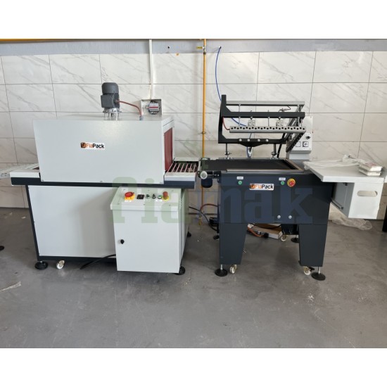 Fiapack Tünelli Shrink Makinesi Pnömatik Kapaklı Shrink Paketleme Makinesi Sıcak Çene Basic