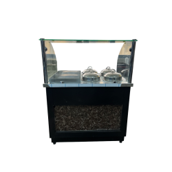 4+2 Yemek Tezgahı Benmari Ahşap Dekorlu - Tezgah