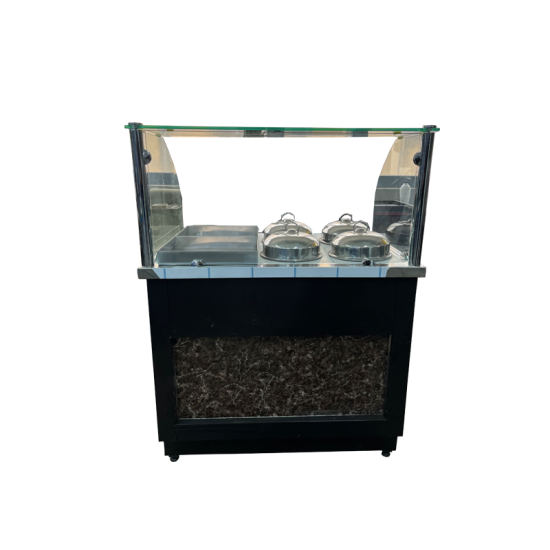 4+2 Yemek Tezgahı Benmari Ahşap Dekorlu - Tezgah