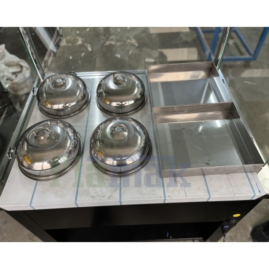 4+2 Yemek Tezgahı Benmari Ahşap Dekorlu - Tezgah