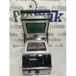 Komple Paslanmaz Tabak Kapatma Makinesi ikinci El 3 Bölmeli Catering Yemek Paketleme Makinesi