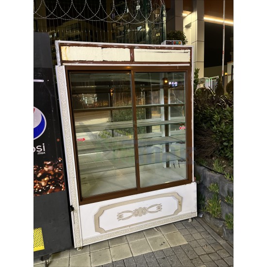 Dik Pasta Teşhir Dolabı 140 cm