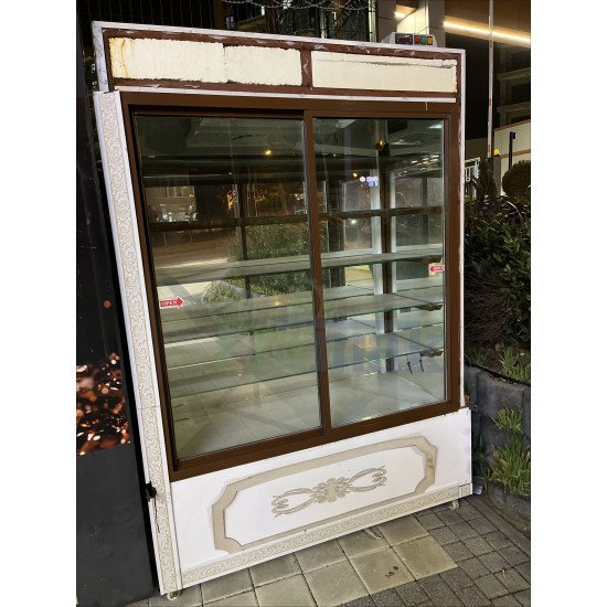 Dik Pasta Teşhir Dolabı 140 cm