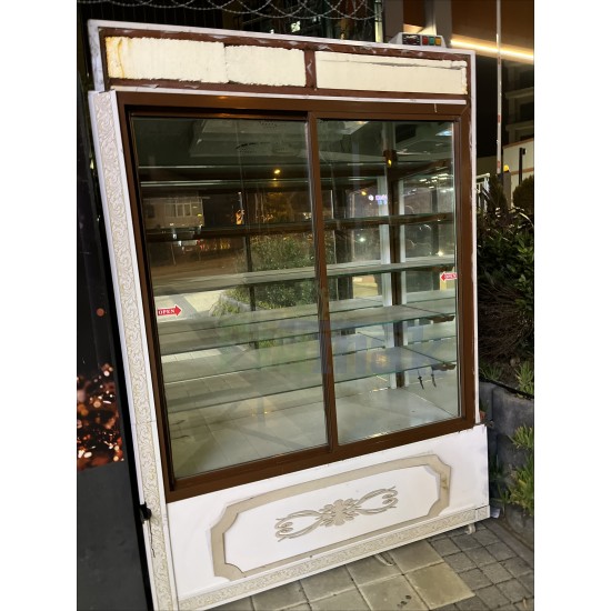 Dik Pasta Teşhir Dolabı 140 cm