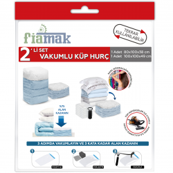 Küp Hurç - Vakumlu Hurç Torbası - Pratik,Yer Kaplamaz - 2'li Set