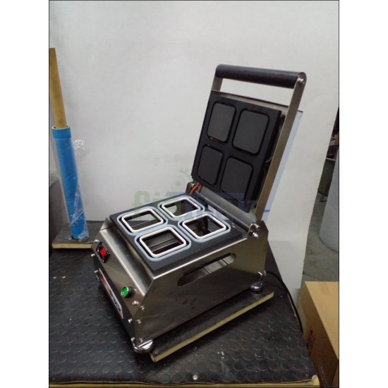 Paslanmaz Kase Tabak Kapatma Makinesi 110x110mm Kuruyemiş Tabağı GMF-110